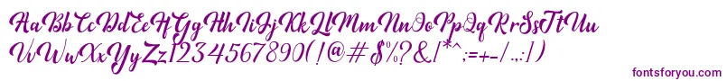 Minthas Font – Purple Fonts on White Background