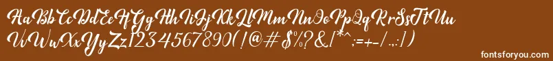 Minthas Font – White Fonts on Brown Background