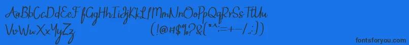 Mintlic Font – Black Fonts on Blue Background
