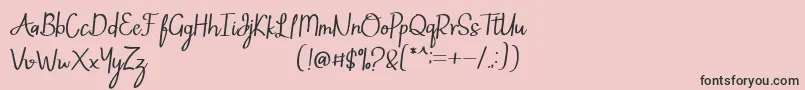 フォントMintlic – ピンクの背景に黒い文字