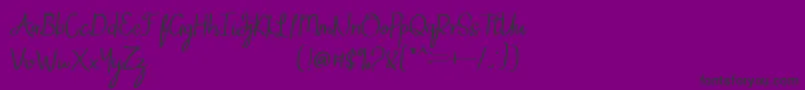 Mintlic Font – Black Fonts on Purple Background