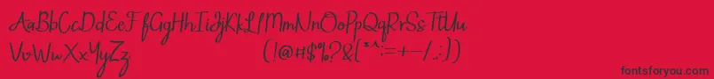 Mintlic-fontti – mustat fontit punaisella taustalla