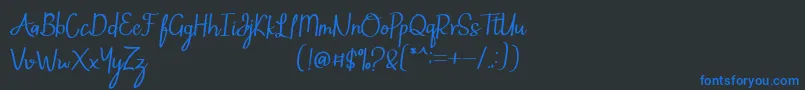 Шрифт Mintlic – синие шрифты на чёрном фоне