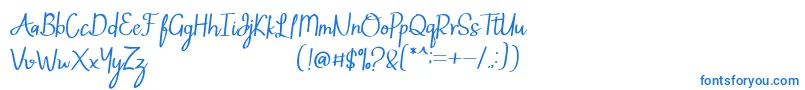 Шрифт Mintlic – синие шрифты на белом фоне