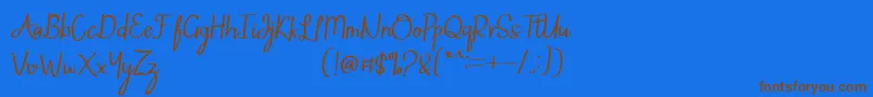 Шрифт Mintlic – коричневые шрифты на синем фоне