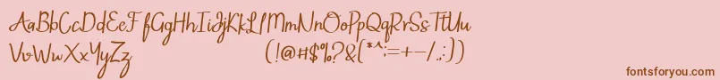 フォントMintlic – ピンクの背景に茶色のフォント