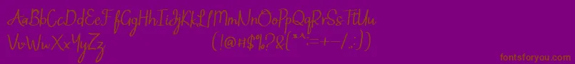 Mintlic Font – Brown Fonts on Purple Background