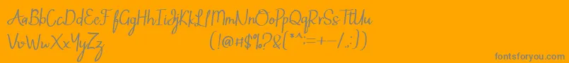 Mintlic-Schriftart – Graue Schriften auf orangefarbenem Hintergrund