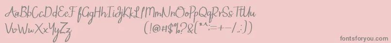 フォントMintlic – ピンクの背景に灰色の文字