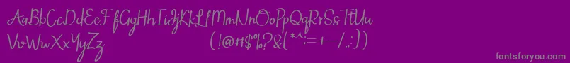Mintlic Font – Gray Fonts on Purple Background