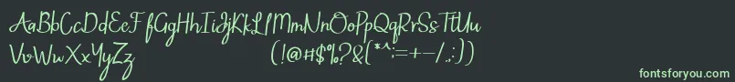 Шрифт Mintlic – зелёные шрифты на чёрном фоне
