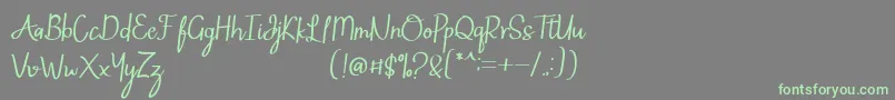 Шрифт Mintlic – зелёные шрифты на сером фоне