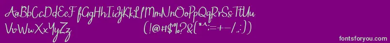 Mintlic Font – Green Fonts on Purple Background