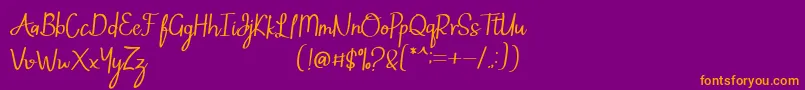 Mintlic Font – Orange Fonts on Purple Background