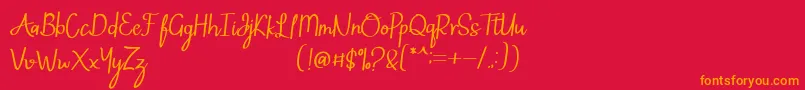 Шрифт Mintlic – оранжевые шрифты на красном фоне