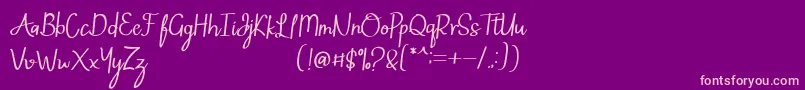 Mintlic-Schriftart – Rosa Schriften auf violettem Hintergrund