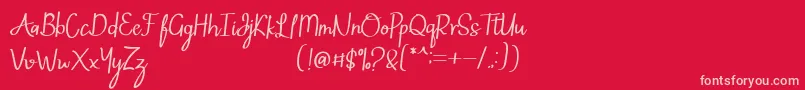 Mintlic-Schriftart – Rosa Schriften auf rotem Hintergrund