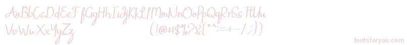 Шрифт Mintlic – розовые шрифты на белом фоне