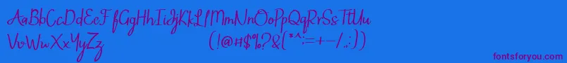 Mintlic Font – Purple Fonts on Blue Background