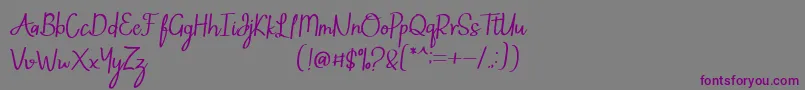 Шрифт Mintlic – фиолетовые шрифты на сером фоне