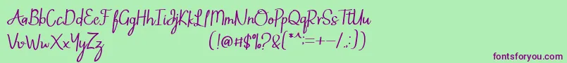 Mintlic Font – Purple Fonts on Green Background