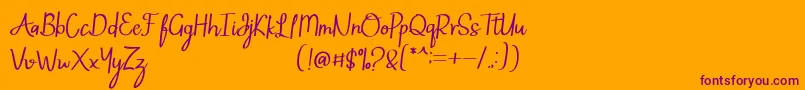 Mintlic Font – Purple Fonts on Orange Background