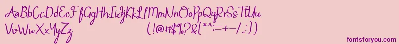 Mintlic Font – Purple Fonts on Pink Background