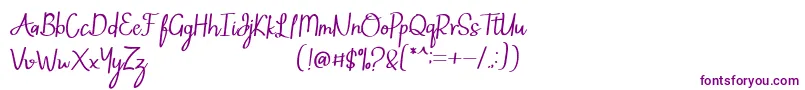 Mintlic-fontti – violetit fontit valkoisella taustalla