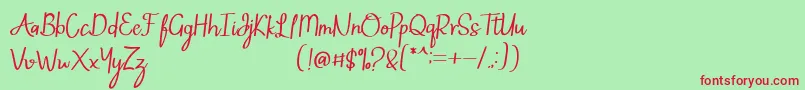Шрифт Mintlic – красные шрифты на зелёном фоне