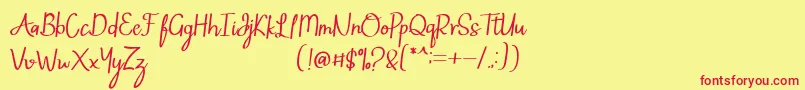 Шрифт Mintlic – красные шрифты на жёлтом фоне