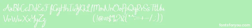 Шрифт Mintlic – белые шрифты на зелёном фоне