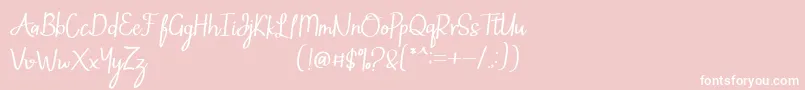 Шрифт Mintlic – белые шрифты на розовом фоне