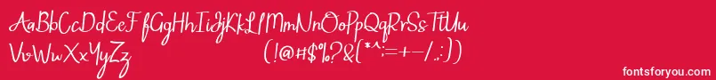 Шрифт Mintlic – белые шрифты на красном фоне
