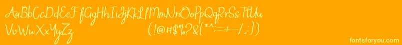 Mintlic Font – Yellow Fonts on Orange Background
