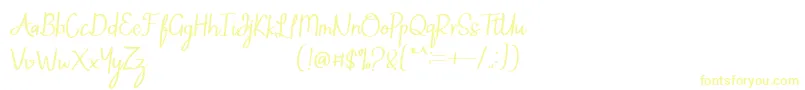 Шрифт Mintlic – жёлтые шрифты на белом фоне