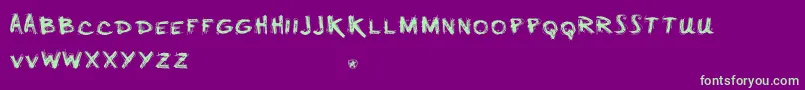 MINUS    Font – Green Fonts on Purple Background