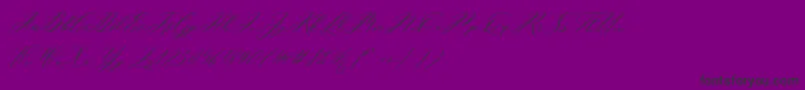 Miolleta Demo-fontti – mustat fontit violetilla taustalla