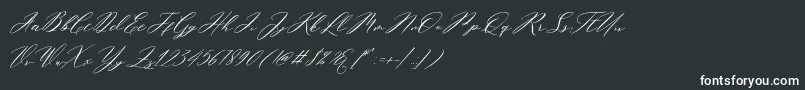 Шрифт Miolleta Demo – белые шрифты на чёрном фоне