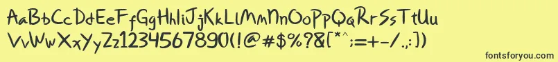 Miqeey Moose Font – Black Fonts on Yellow Background