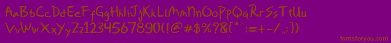 Miqeey Moose Font – Brown Fonts on Purple Background