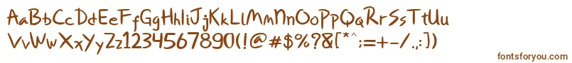 Шрифт Miqeey Moose – коричневые шрифты на белом фоне