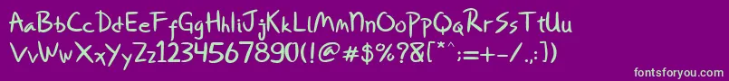 Miqeey Moose-fontti – vihreät fontit violetilla taustalla