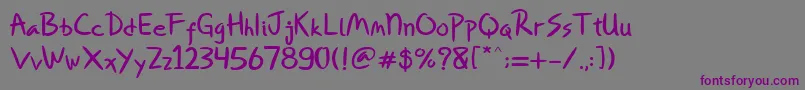 Шрифт Miqeey Moose – фиолетовые шрифты на сером фоне