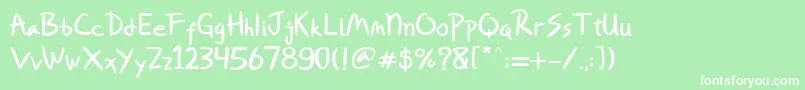 Miqeey Moose Font – White Fonts on Green Background
