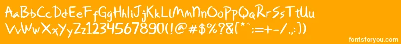 Miqeey Moose Font – White Fonts on Orange Background