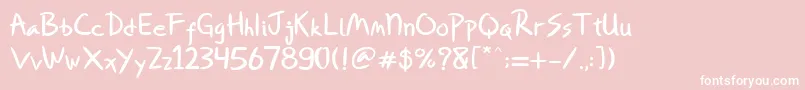 Miqeey Moose Font – White Fonts on Pink Background