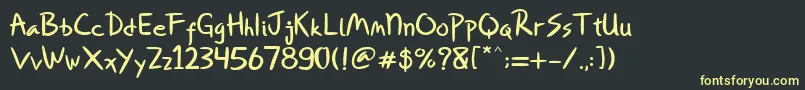 Miqeey Moose Font – Yellow Fonts on Black Background