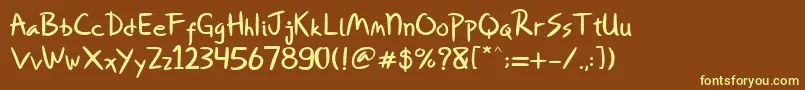 Шрифт Miqeey Moose – жёлтые шрифты на коричневом фоне