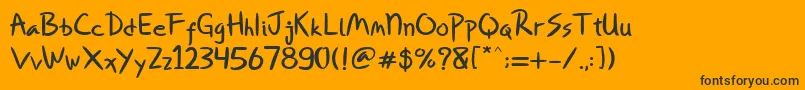 Miqeey Moose Font – Black Fonts on Orange Background