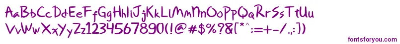 Шрифт Miqeey Moose – фиолетовые шрифты на белом фоне